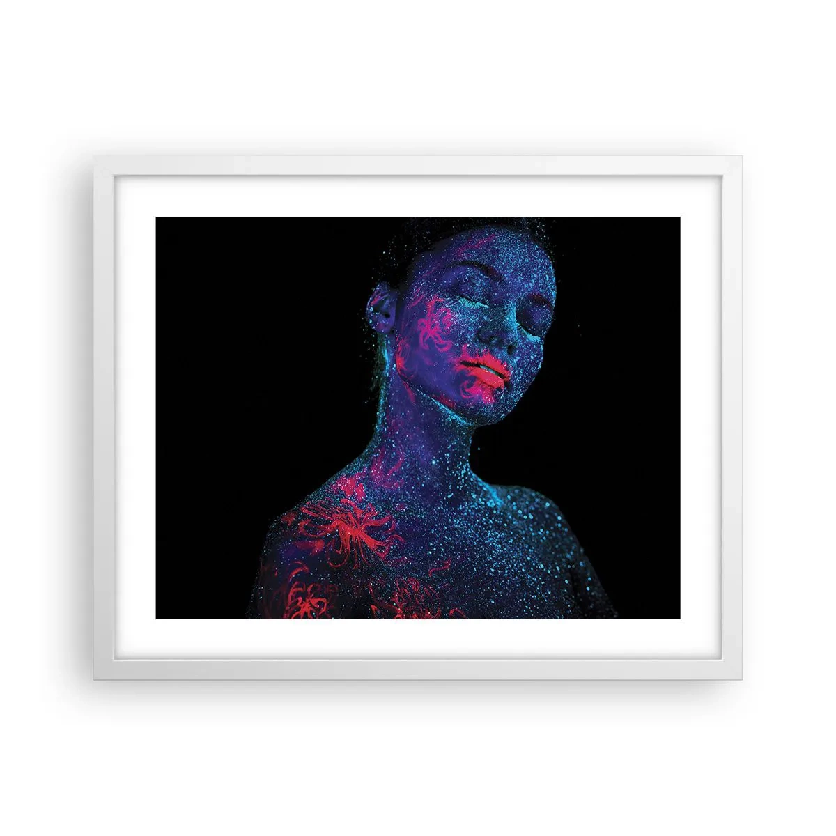 Poster in einem weißen Rahmen - Im Sternenstaub - 50x40 cm