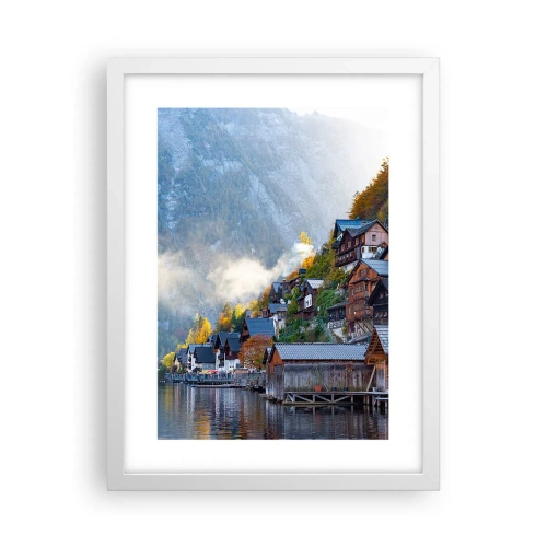 Poster in einem weißen Rahmen - Alpenatmosphäre - 30x40 cm