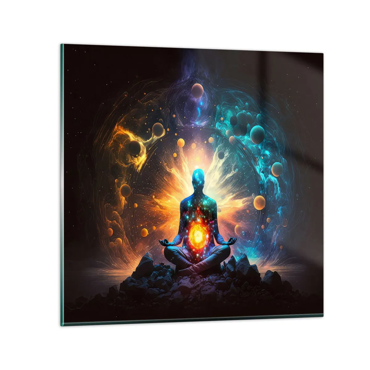 Glasbild - Bild auf glas - Kosmischer Frieden - 50x50 cm