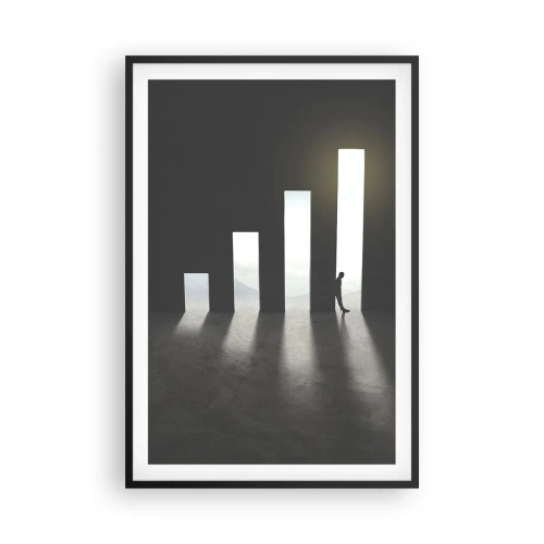 Poster in einem schwarzem Rahmen - Erfolg – Impression - 61x91 cm