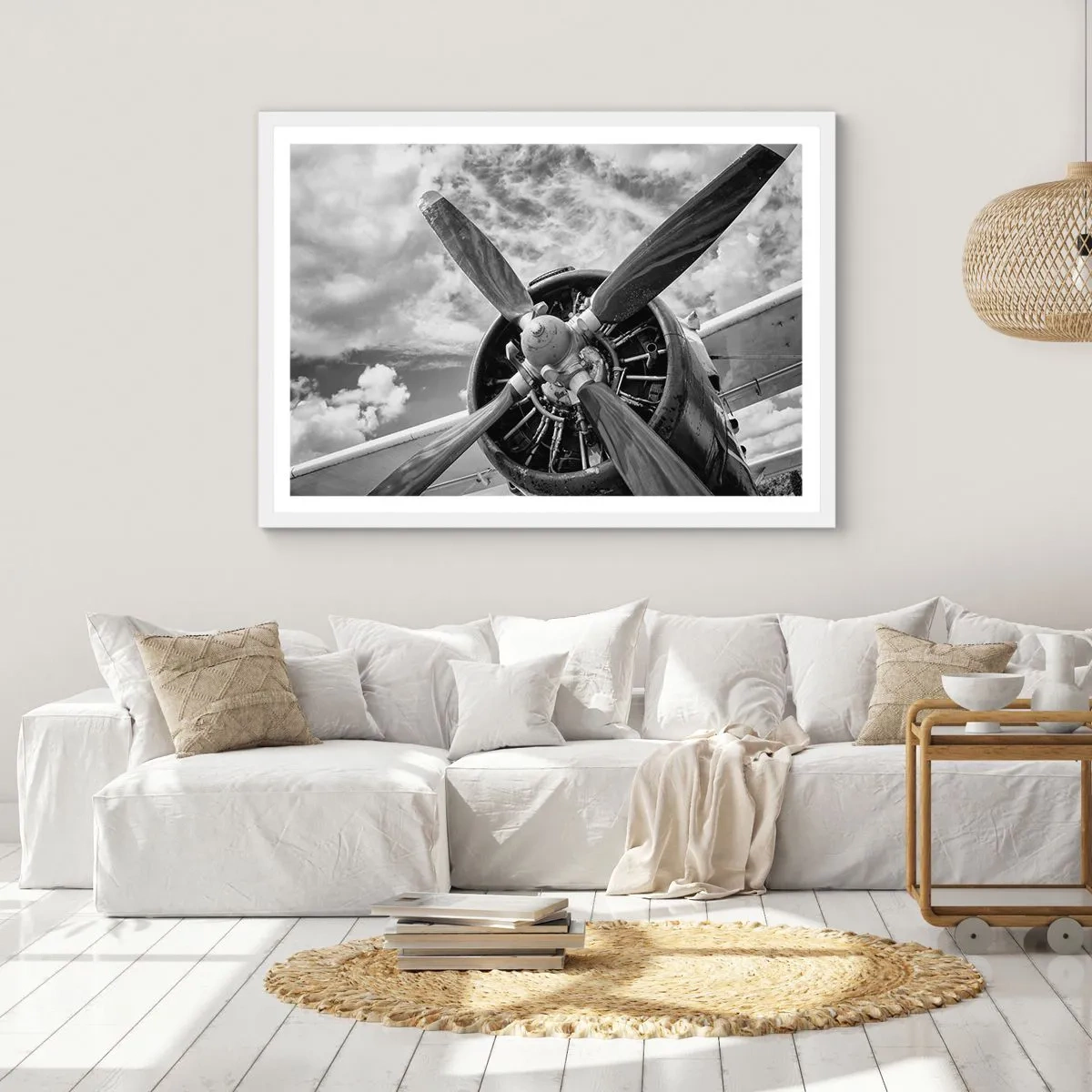 Poster in einem weißen Rahmen - Eroberer der Lüfte - 50x40 cm