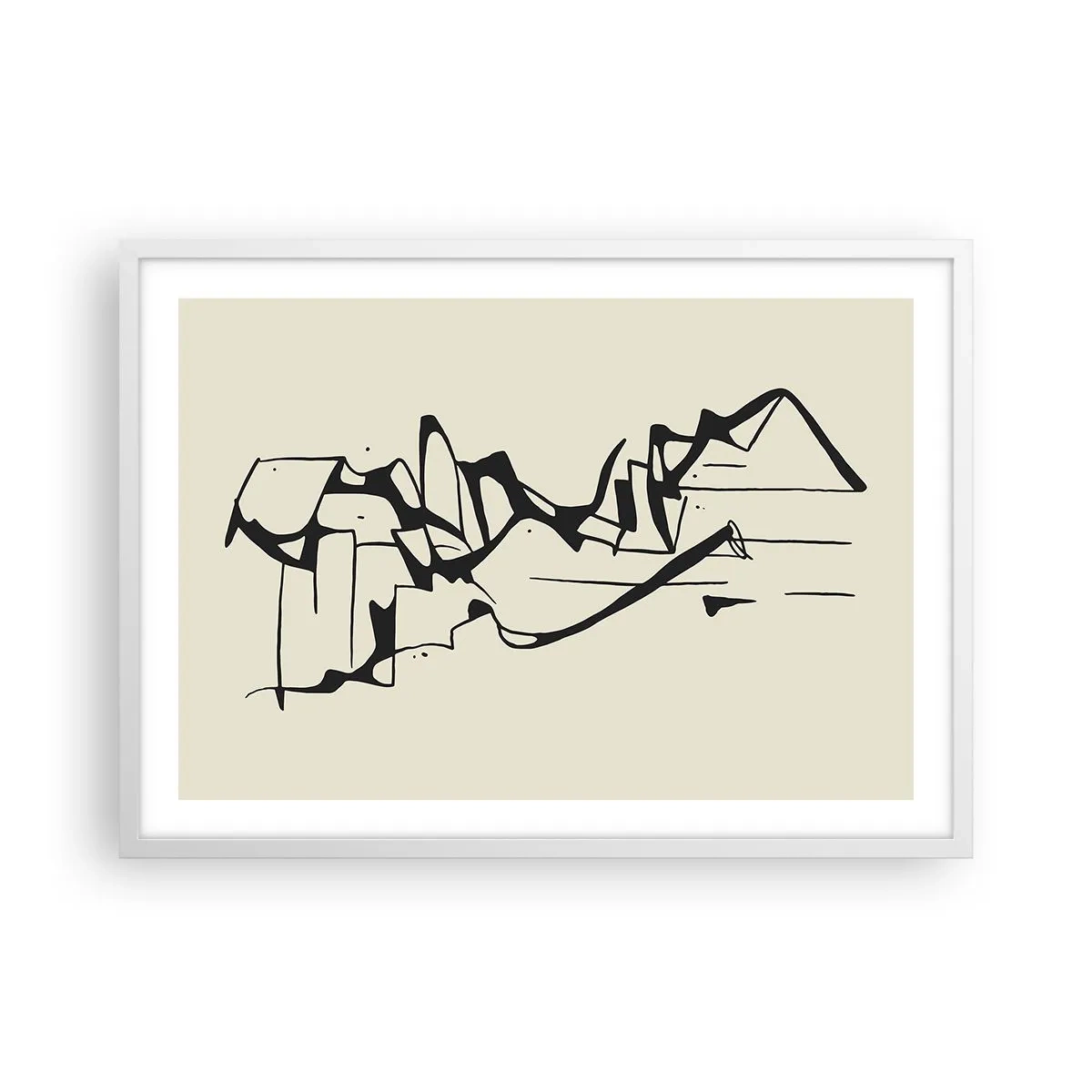 Poster in einem weißen Rahmen - Vielleicht eine Landschaft - 70x50 cm