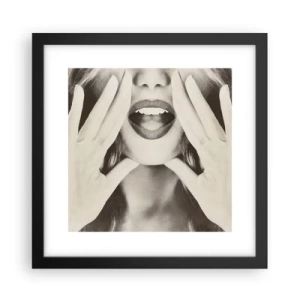Poster in einem schwarzem Rahmen - Ich komme schon! - 30x30 cm