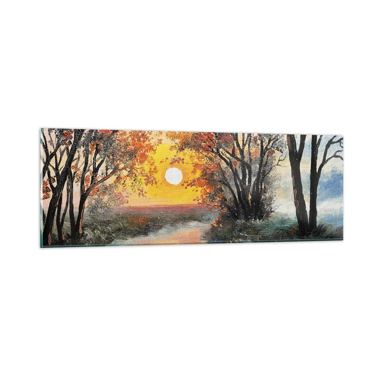 Glasbild - Bild auf glas - Herbststimmung - 90x30 cm