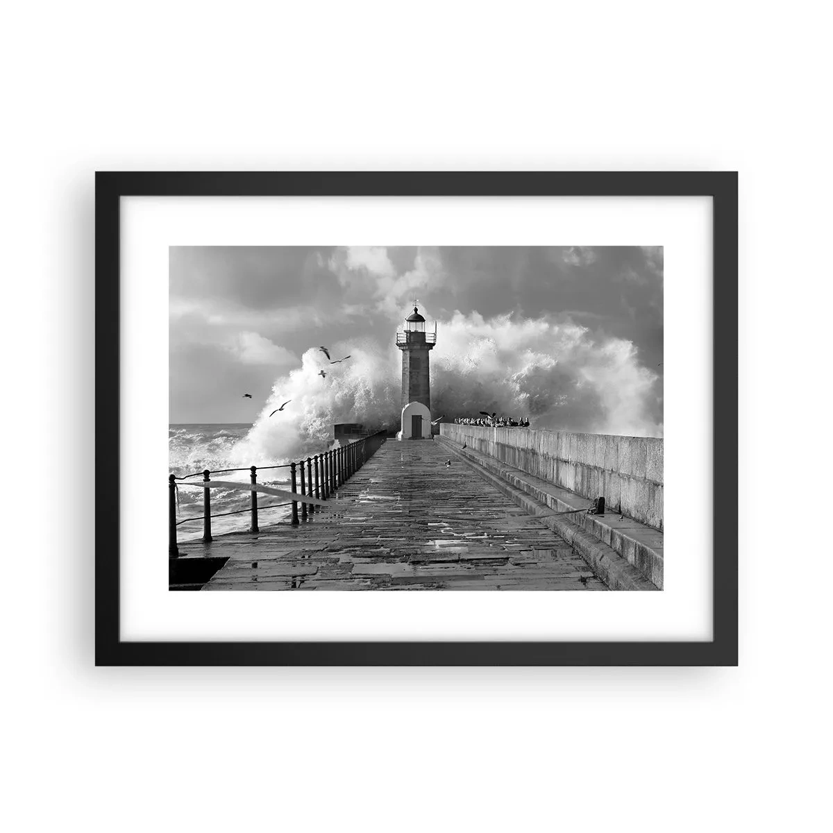 Poster in einem schwarzem Rahmen - Furchtlos - 40x30 cm