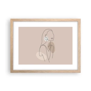 Poster in einem Rahmen aus heller Eiche - Mädchenhafte Ikone - 40x30 cm