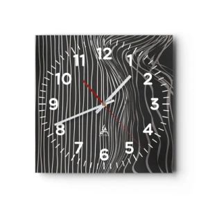 Wanduhr - Glasuhr - Rhythmus und Akzent - 40x40 cm