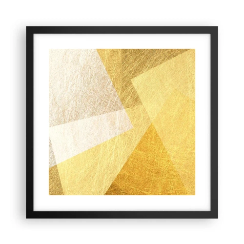 Poster in einem schwarzem Rahmen - Geometriewetter - 40x40 cm