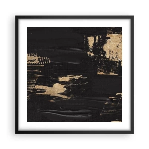 Poster in einem schwarzem Rahmen - Spur einer Berührung - 50x50 cm