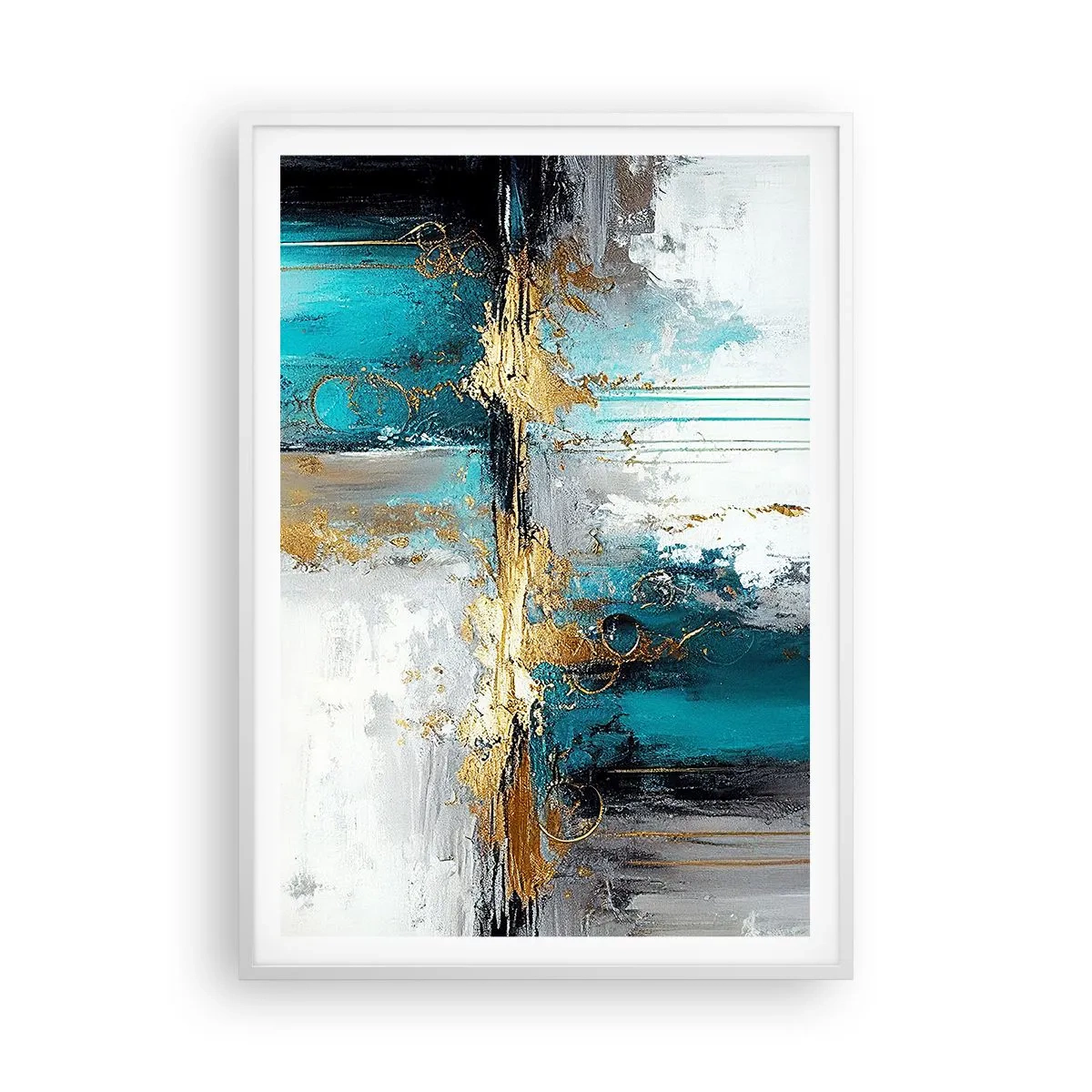 Poster in einem weißen Rahmen - Alles fließt - 70x100 cm