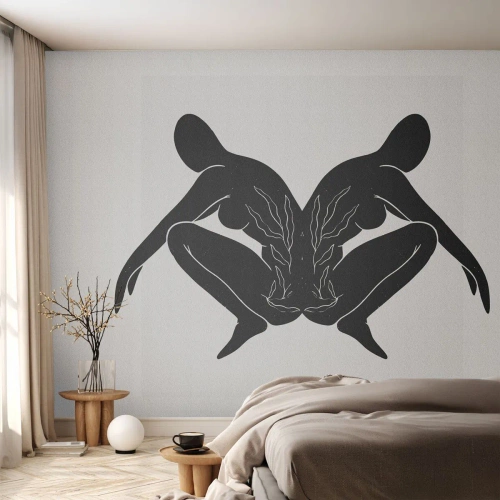 Fototapete Premium Canvas - Gemeinsame Seele - Menschen, Minimalistisch, Zwillinge - 350x256 cm