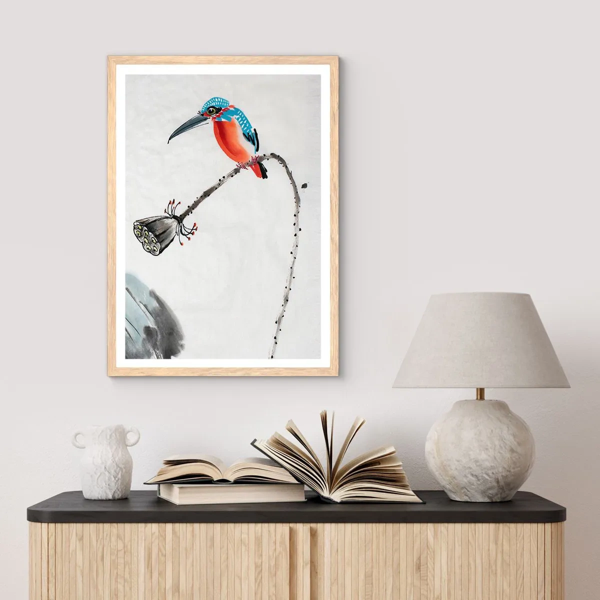 Poster in einem Rahmen aus heller Eiche - Das Leben der Wiese - 70x100 cm