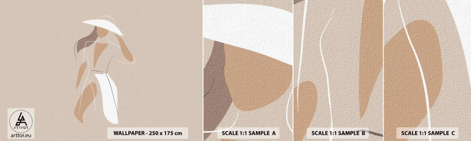 Fototapeten Muster Selbstklebend Deluxe Sticker - Mode macht Spaß - Frau, Grafik, Mode - 100x30 cm