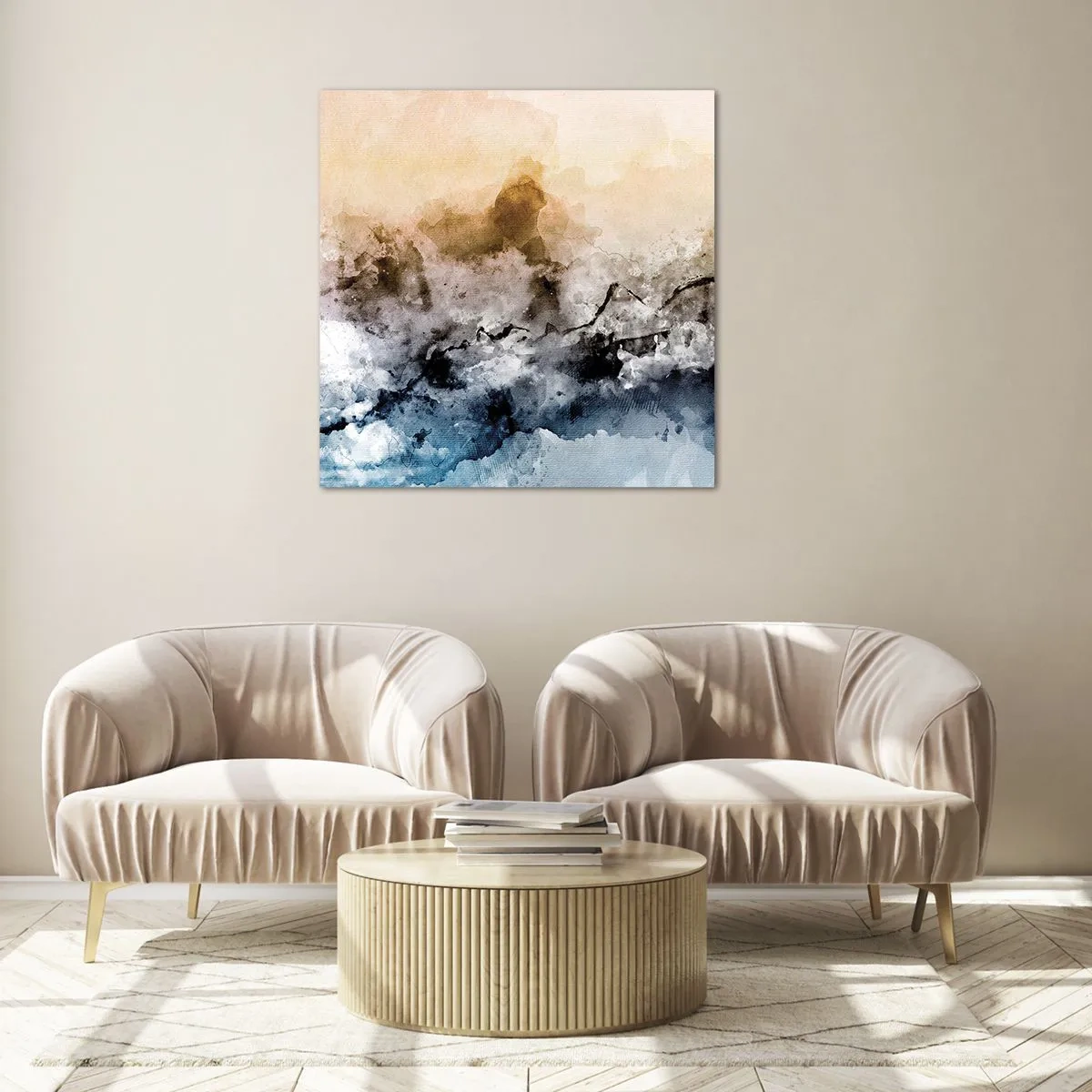 Glasbild - Bild auf glas - In einer Nebelwolke ertrunken - 60x60 cm