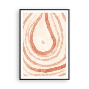 Poster in einem schwarzem Rahmen - Korallenkreise – Komposition - 70x100 cm