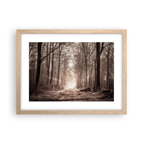 Poster in einem Rahmen aus heller Eiche - Waldkathedrale - 40x30 cm