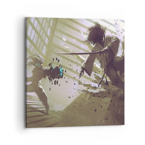 Bild auf Leinwand - Leinwandbild - Und du kannst ein Samurai sein - 70x70 cm