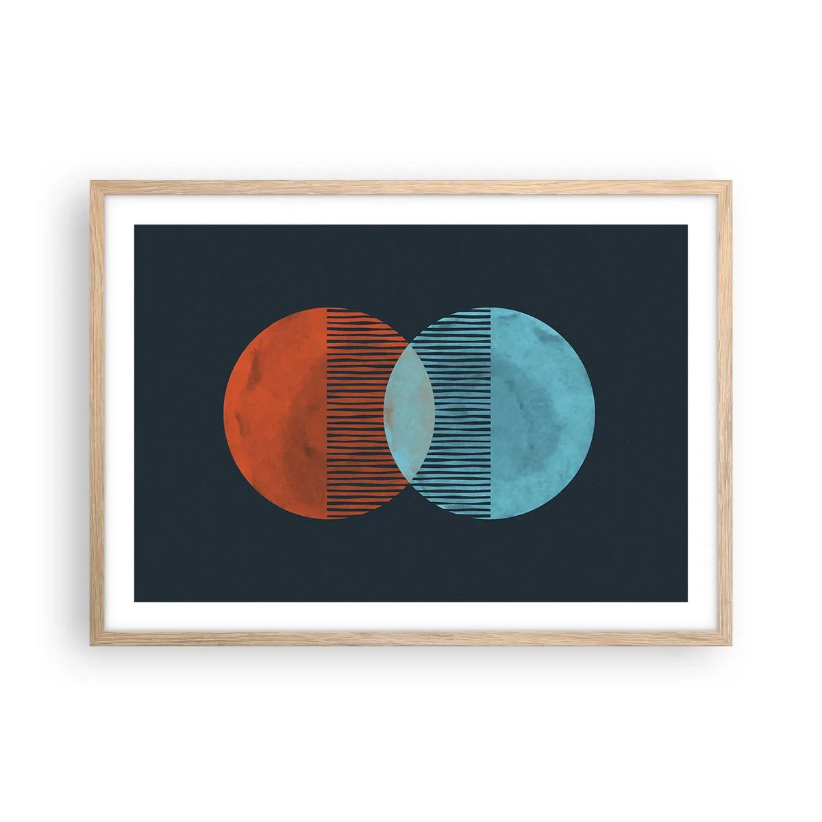 Poster in einem Rahmen aus heller Eiche - Astronomische Fantasie - 70x50 cm