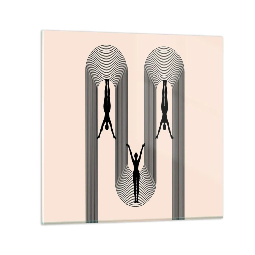 Glasbild - Bild auf glas - Verkehrt herum - 70x70 cm