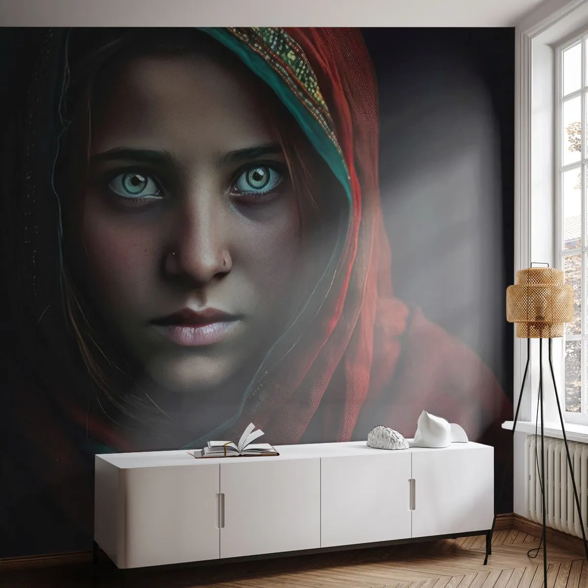 Fototapete Standard Eco - Prinzessin aus dem Osten - Mädchen, Porträt, Pakistan - 150x105 cm