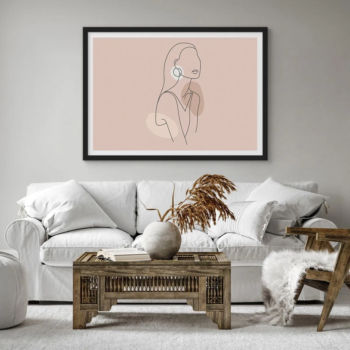 Poster in einem schwarzem Rahmen - Mädchenhafte Ikone - 40x30 cm