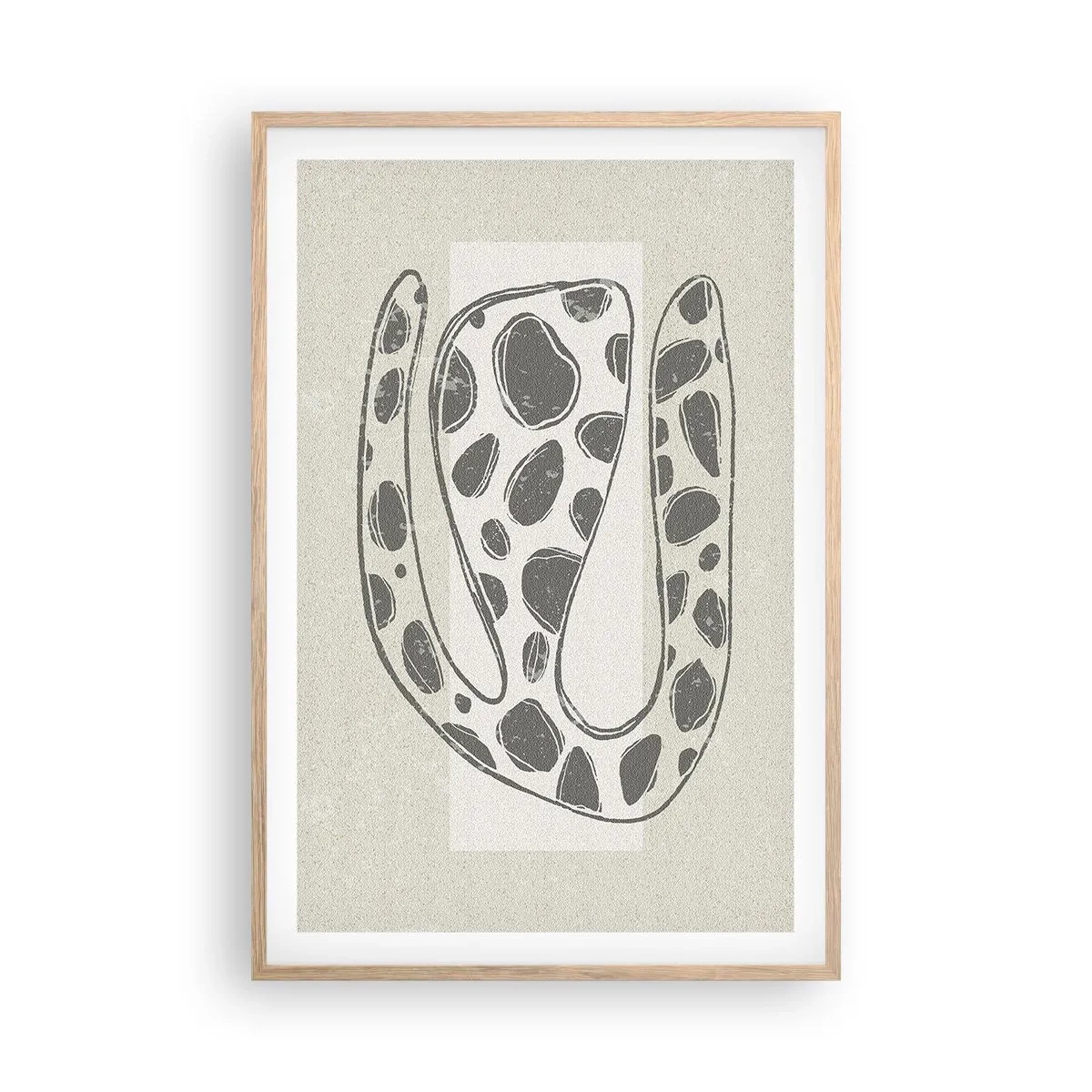 Poster in einem Rahmen aus heller Eiche - Seltsame Kreatur - 61x91 cm