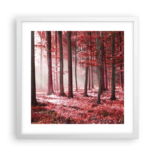 Poster in einem weißen Rahmen - Rot ist genauso schön - 40x40 cm