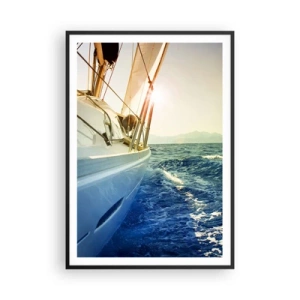 Poster in einem schwarzem Rahmen - Auf ins Abenteuer - 70x100 cm