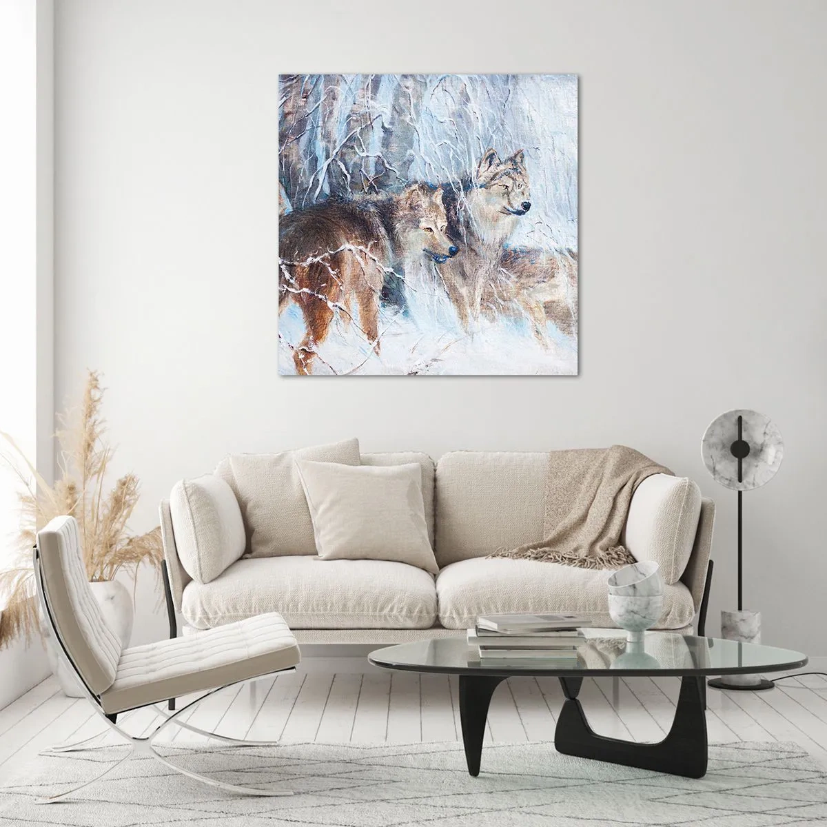 Glasbild - Bild auf glas - Beachtung! Hier kommt ... - 70x70 cm