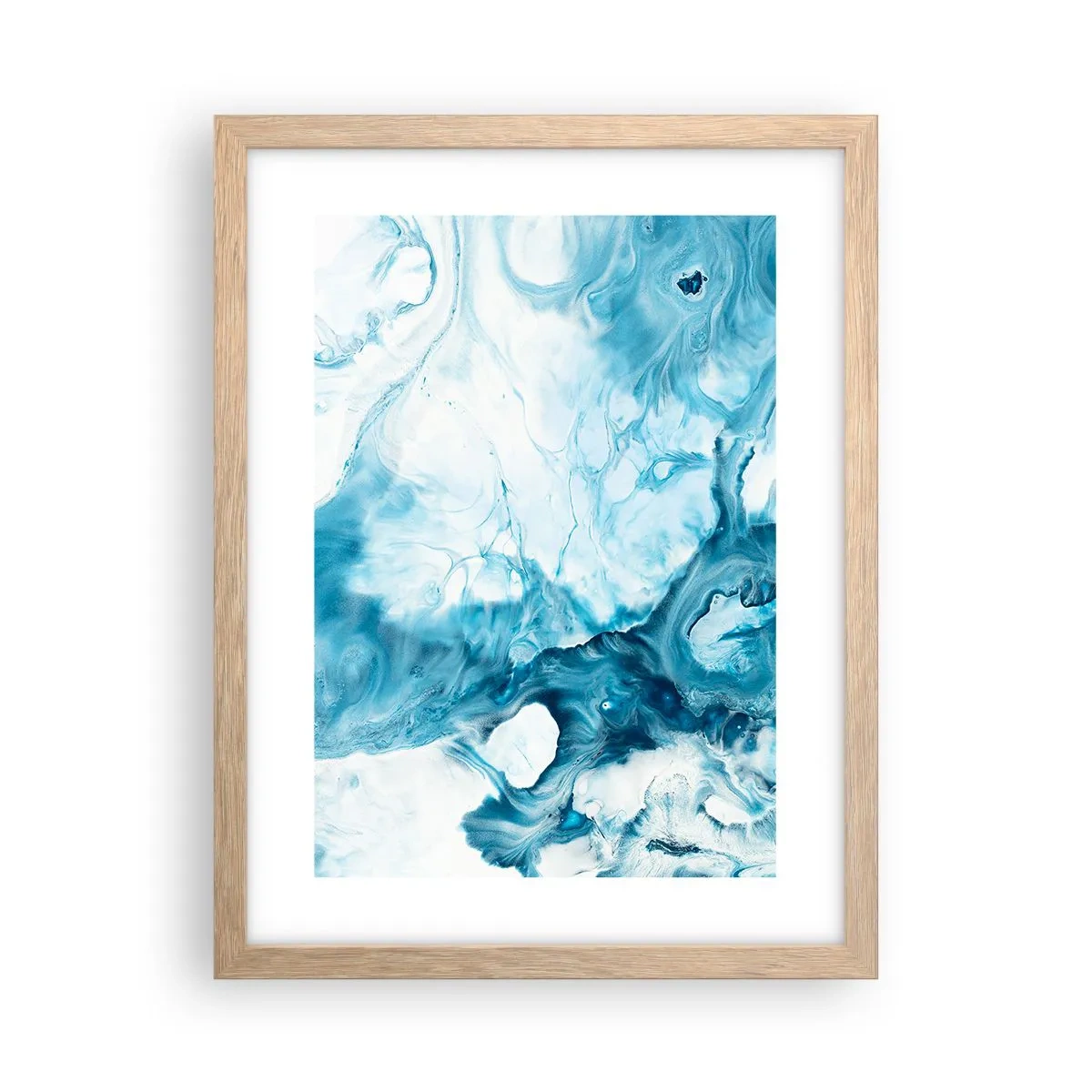 Poster in einem Rahmen aus heller Eiche - Blaues Konzert - 30x40 cm