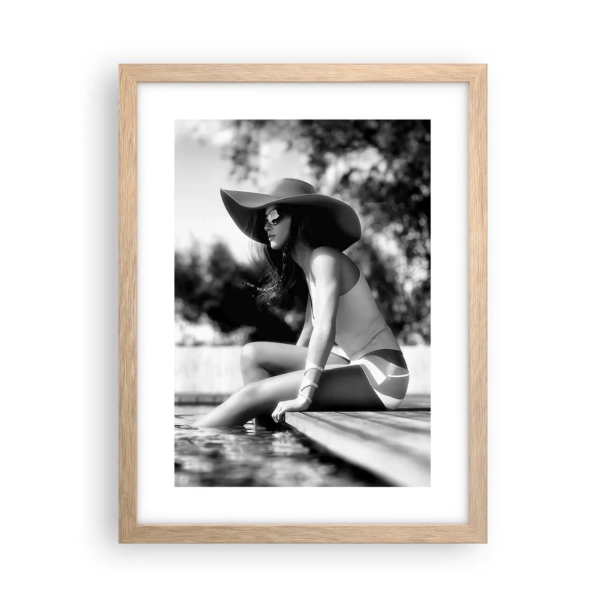 Poster in einem Rahmen aus heller Eiche - Sommertraum - 30x40 cm