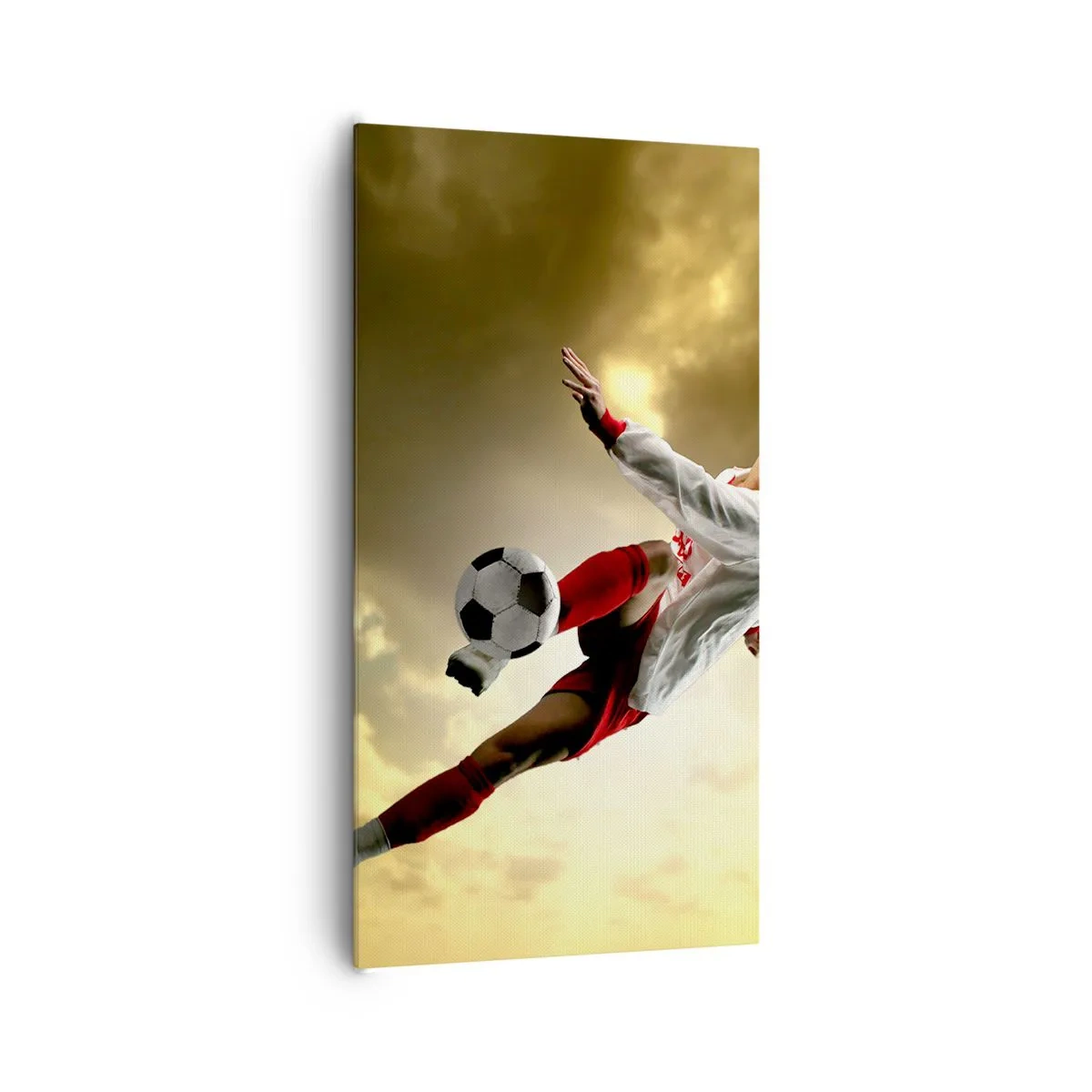 Bild auf Leinwand - Leinwandbild - Fußballhimmel - 65x120 cm