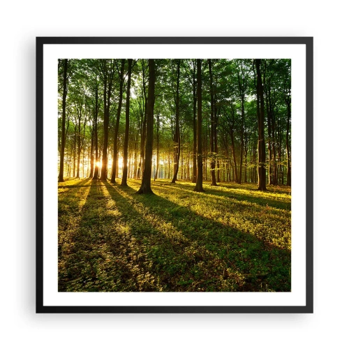 Poster in einem schwarzem Rahmen - Alle Frühlingsfotografie - 60x60 cm