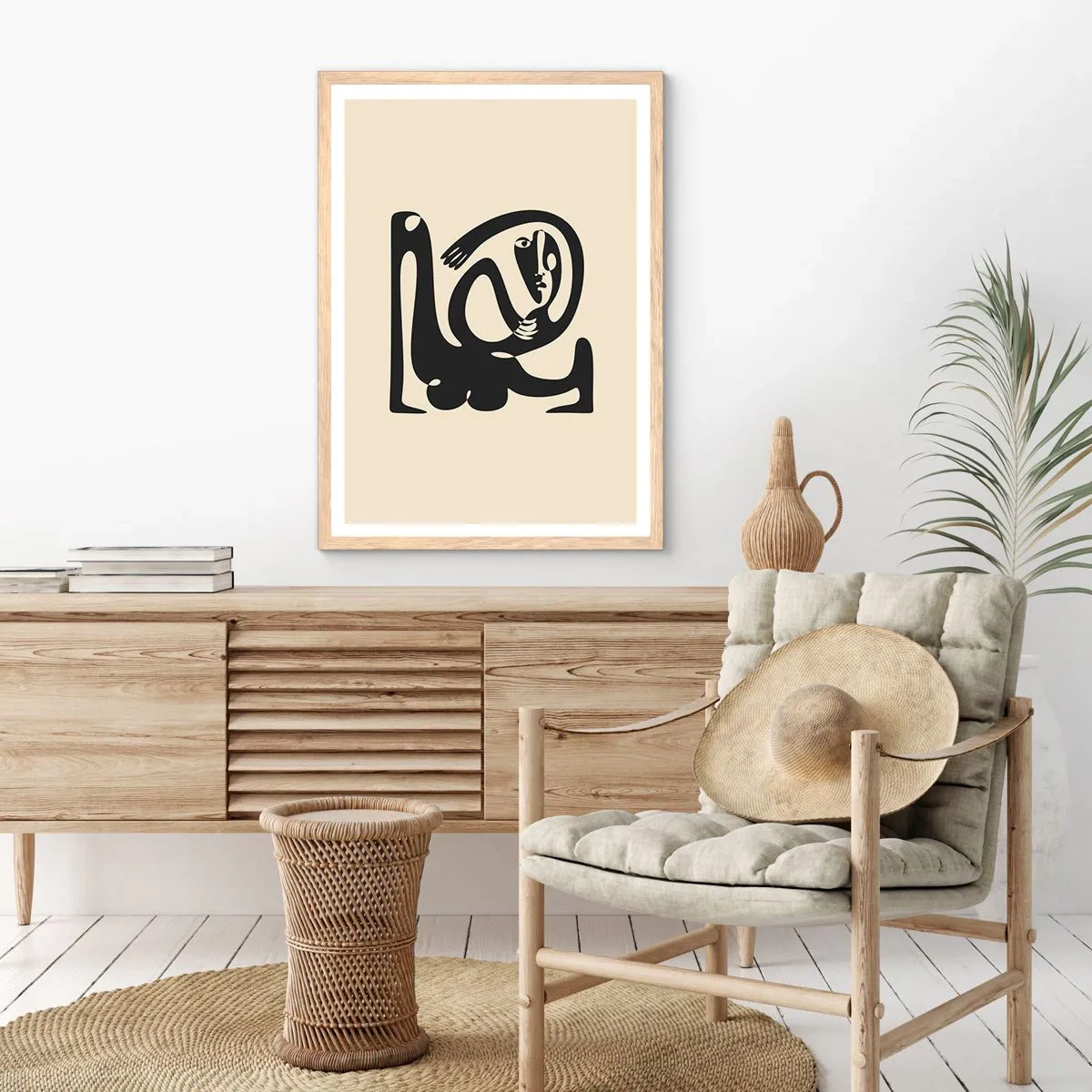 Poster in einem Rahmen aus heller Eiche - Fast wie Picasso - 70x100 cm