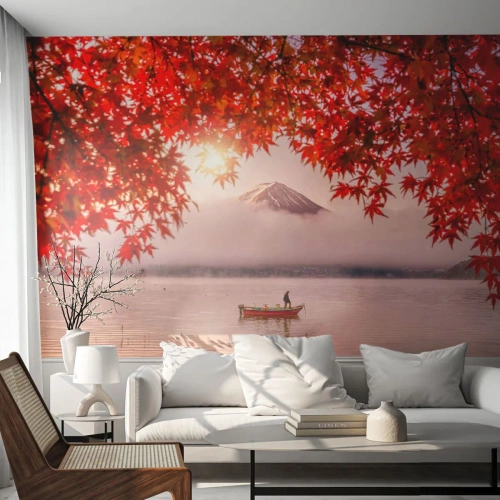 Fototapete Premium Canvas - Im japanischen Klima - Landschaft, See, Japan - 300x210 cm
