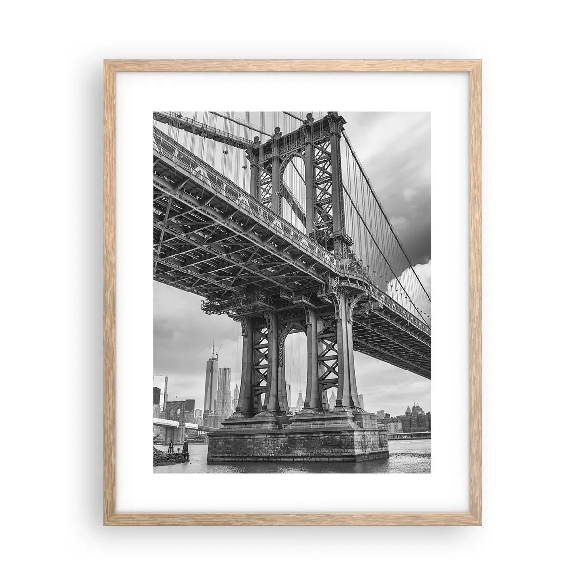 Poster in einem Rahmen aus heller Eiche - Ins Herz der Stadt - 40x50 cm