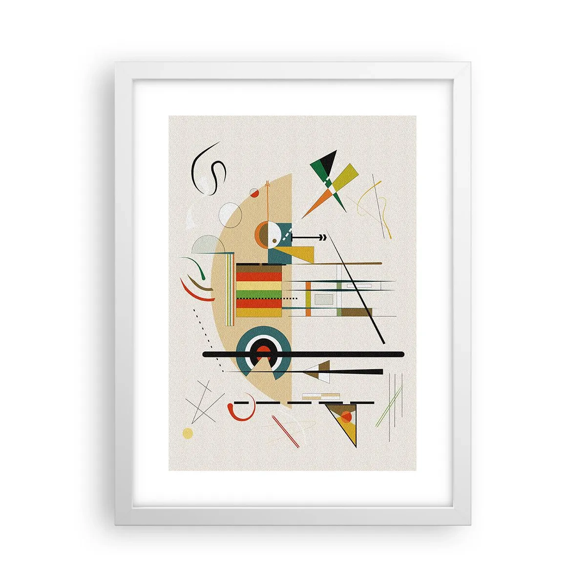 Poster in einem weißen Rahmen - Und die Welt lacht - 30x40 cm