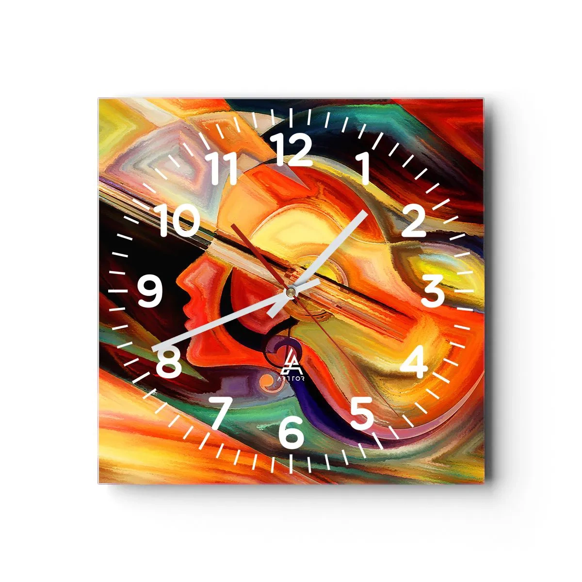 Wanduhr - Glasuhr - Alles ist gut - 40x40 cm