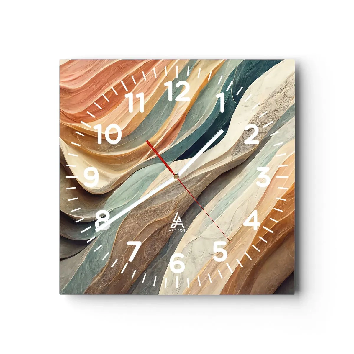 Wanduhr - Glasuhr - Moment vor der Veränderung - 40x40 cm