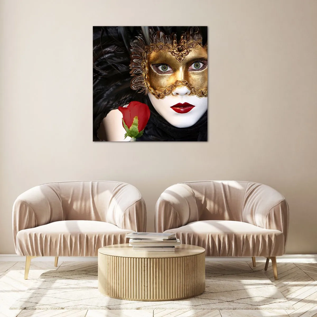 Glasbild - Bild auf glas - Denn das Leben ist ein großer Ball - 30x30 cm