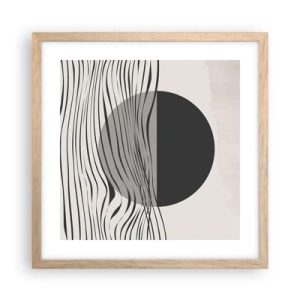 Poster in einem Rahmen aus heller Eiche - Halbe Komposition - 40x40 cm