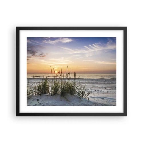 Poster in einem schwarzem Rahmen - Schau, denk, fühl - 50x40 cm