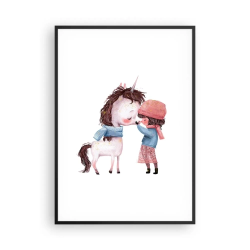Poster in einem schwarzem Rahmen - Ein Wintermärchen - 70x100 cm