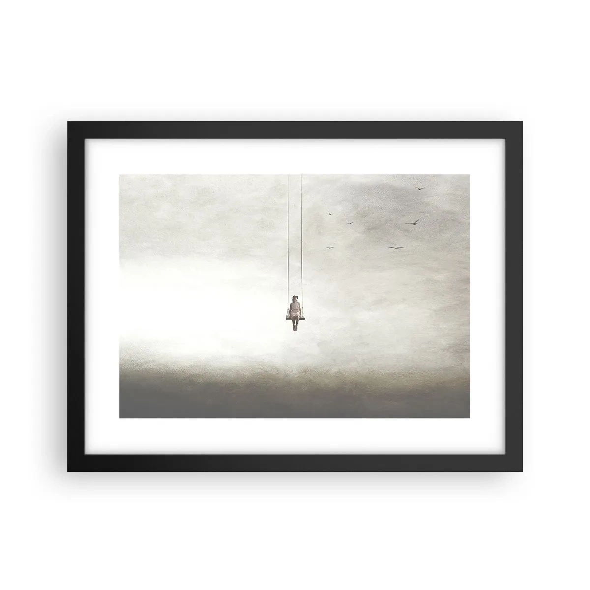 Poster in einem schwarzem Rahmen - Ein Kind in uns - 40x30 cm