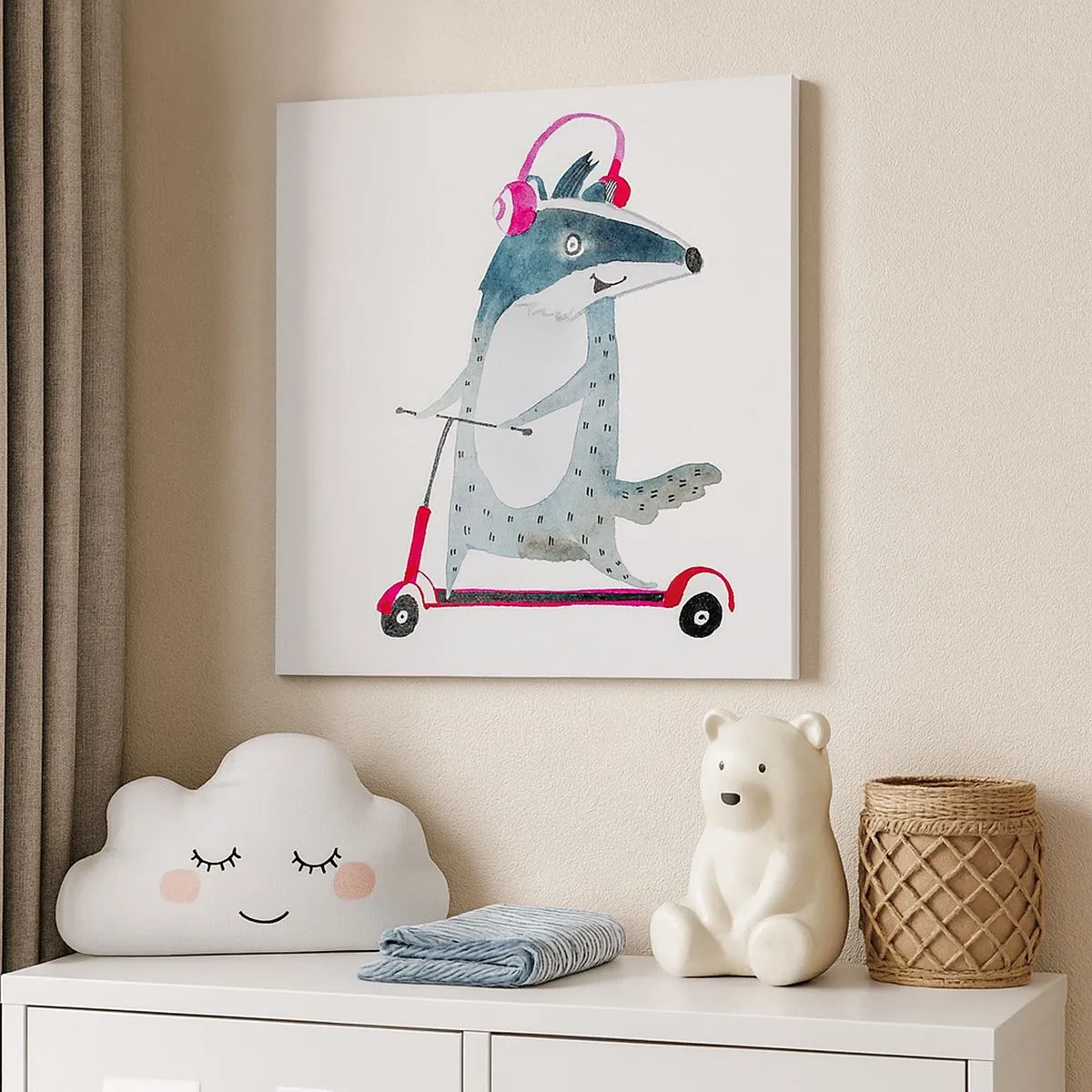 Bild auf Leinwand - Leinwandbild - Dachsfreude - 30x30 cm