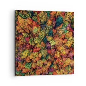 Bild auf Leinwand - Leinwandbild - Blumenstrauß aus Herbstbäumen - 70x70 cm