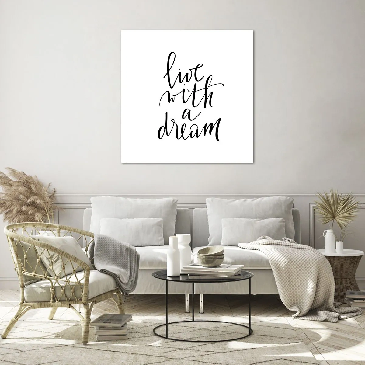 Glasbild - Bild auf glas - Na sicher - 60x60 cm