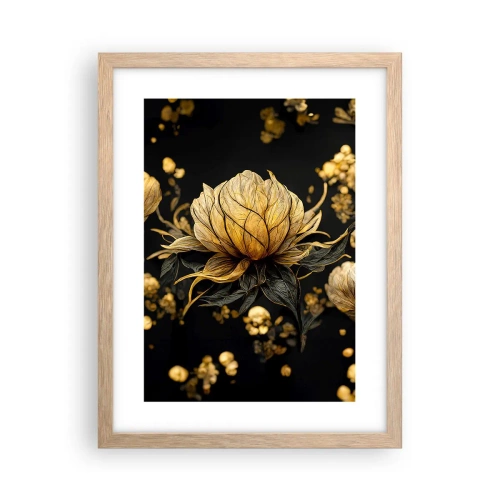 Poster in einem Rahmen aus heller Eiche - Subtile Zerbrechlichkeit - 30x40 cm