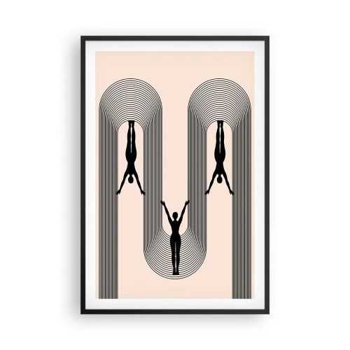 Poster in einem schwarzem Rahmen - Verkehrt herum - 61x91 cm