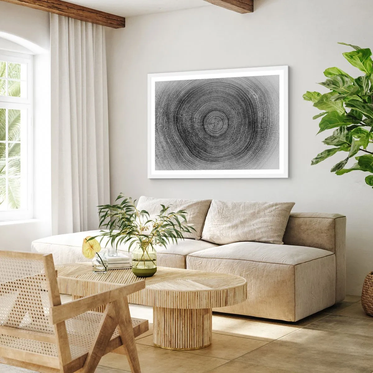 Poster in einem weißen Rahmen - Zeichen der Zeit - 70x50 cm